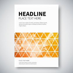 cover design with abstract colorful triangulated vector image