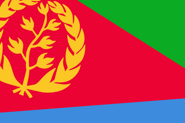 rectagular flag cutout of eritrea vector image