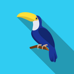 toucan icon in flate style isolated on white vector image