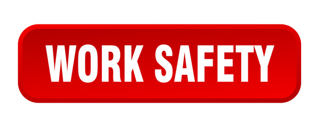 Work safety button square 3d push vector