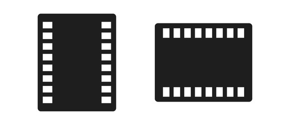 a set of film icons or and video recording vector image