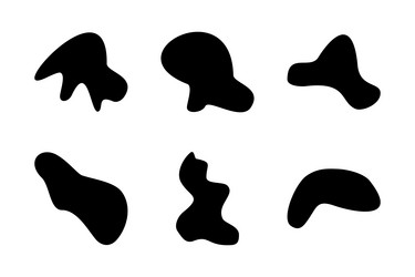abstract blobs liquid and fluid shape pictogram vector image