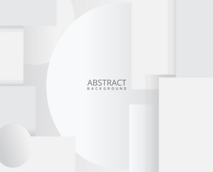 abstract white geometrical background design vector image