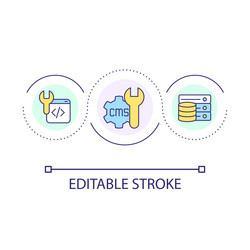 CMS Data Optimization Loop Icon vector image