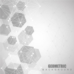 geometric abstract background with connected line vector image