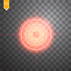 neon red target isolated game interface element vector image