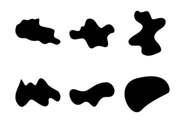 abstract blobs liquid and fluid shape pictogram vector image