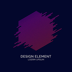 abstract elements with dynamic lines vector image