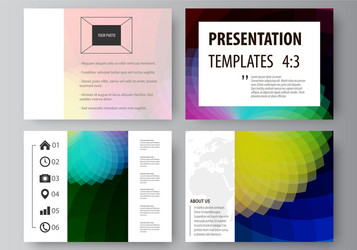 set of business templates for presentation slides vector image