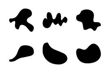 abstract blobs liquid and fluid shape pictogram vector image