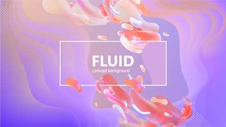 fluid gradient shapes composition liquid color vector image