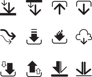 Upload button loading symbol circles and arrow vector