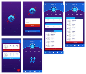 analyzer app ui design user interface vector