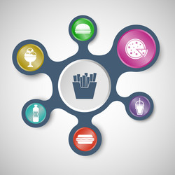 fast food infographic templates with connected Vector Image