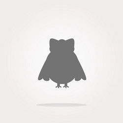 Owl - icon web button isolated vector