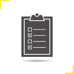 tests checklist on clipboard with marks icon vector image