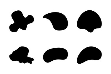 abstract blobs liquid and fluid shape pictogram vector image