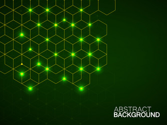 abstract geometric background with glowing cubes vector image