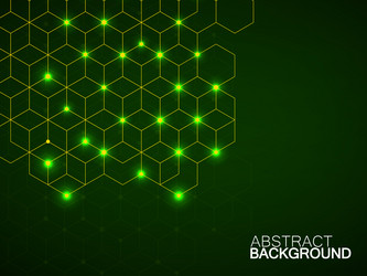 Abstract geometric background with glowing cubes vector