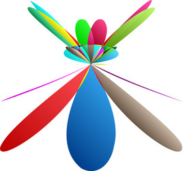abstract knot design element random intersecting vector image