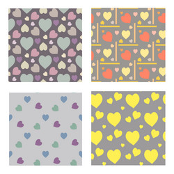 collection with seamless patterns pretty vector image