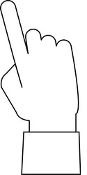 hand with index finger up icon image vector image