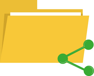 icon share computer folder vector image