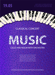 Poster music concert concept template vector