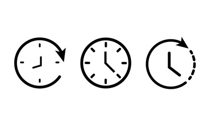 Wrist watch icons collection Royalty Free Vector Image