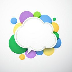 White cloud speech bubble vector