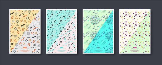 80s Memphis Pattern Background vector image