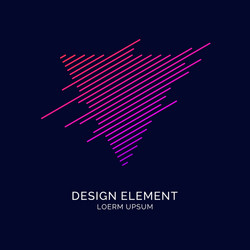 abstract elements with dynamic lines vector image