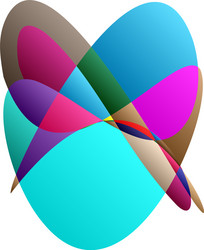 abstract knot design element random intersecting vector image