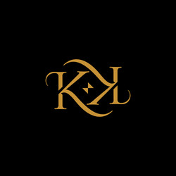 Elegant KK Initial Monogram vector image