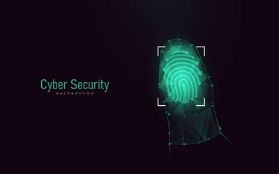 fingerprint scan security access technology vector image