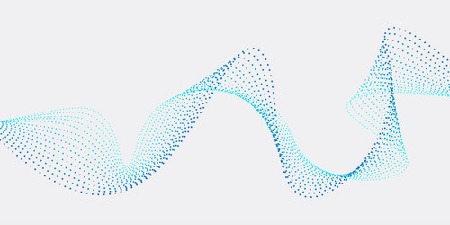 flowing dots particles wave pattern vector image