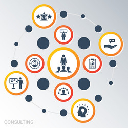 infographic template consulting data vector image