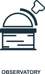 observatory icon flat style design ui vector image