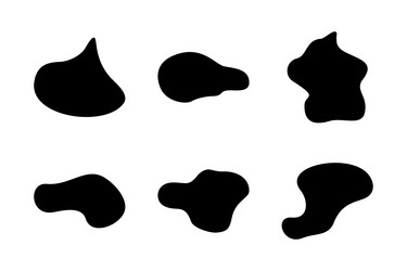 abstract blobs liquid and fluid shape pictogram vector image