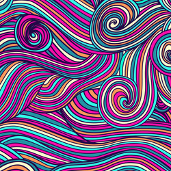 abstract hand-drawn waves texture wavy background vector image