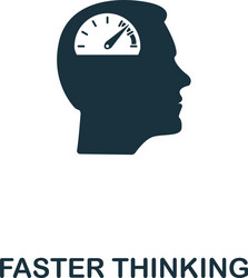 Faster thinking icon premium style design from vector