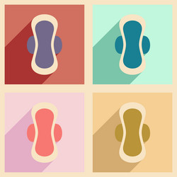 flat with shadow concept and mobile application vector image