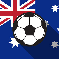 Football Icon with Australian Flag Vector Image