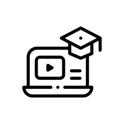 online learning icon thin linear style design vector image