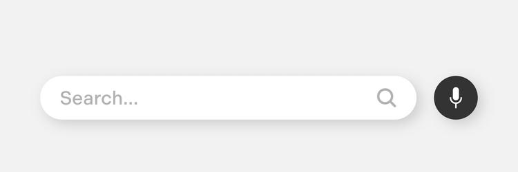 search bar with round corners internet browser vector image