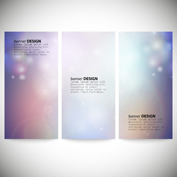 set of vertical banners abstract multicolored vector