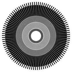 abstract circle element with geometric lines vector image