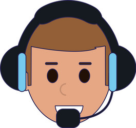 call center operator vector image