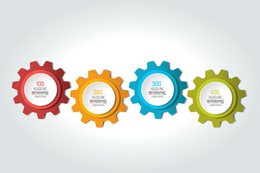 four elements chart scheme diagram 4 infographic vector image