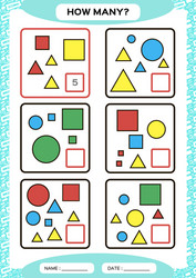 How many counting game for preschool children vector